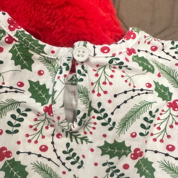 Baby Essentials Red Jacket & Christmas Dress Set with Bow Baby Girl 12 months - Picture 7 of 13